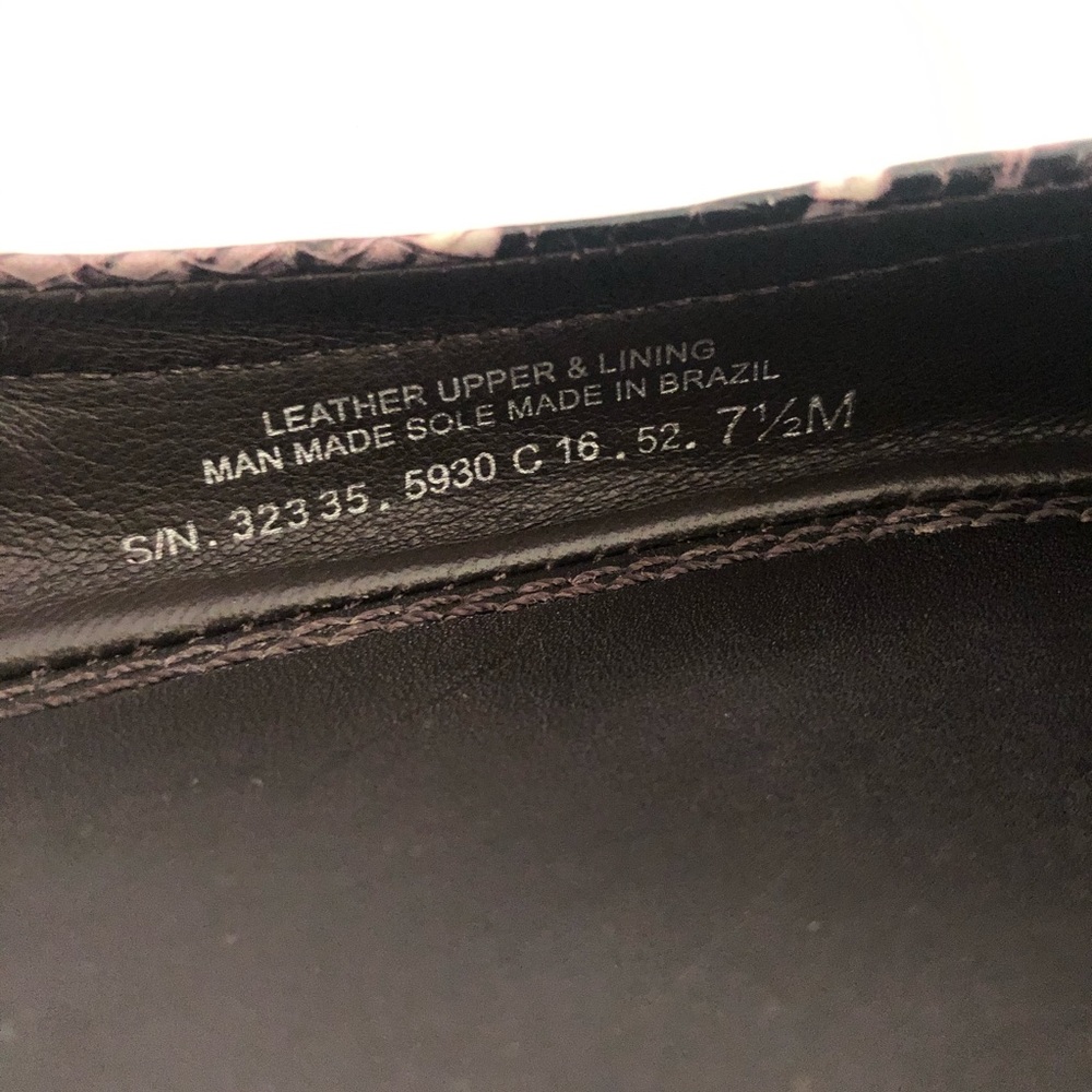 Tory Burch York Ballet Diamond Roccia Snake Flats. - Picture 5 of 8